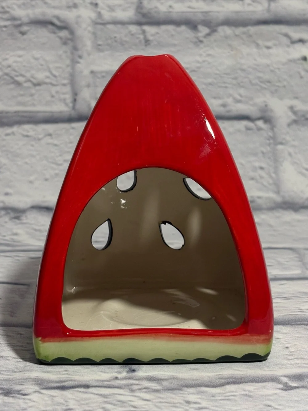 Vintage 1990’s ceramic watermelon wedge candle holder